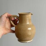 Hand-thrown ceramic pitcher