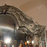 Venetian mirror beveled nineteenth century Napoleon III