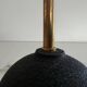 Pair of mid-century bedside lamps in brass and black metal, 1960, Italy