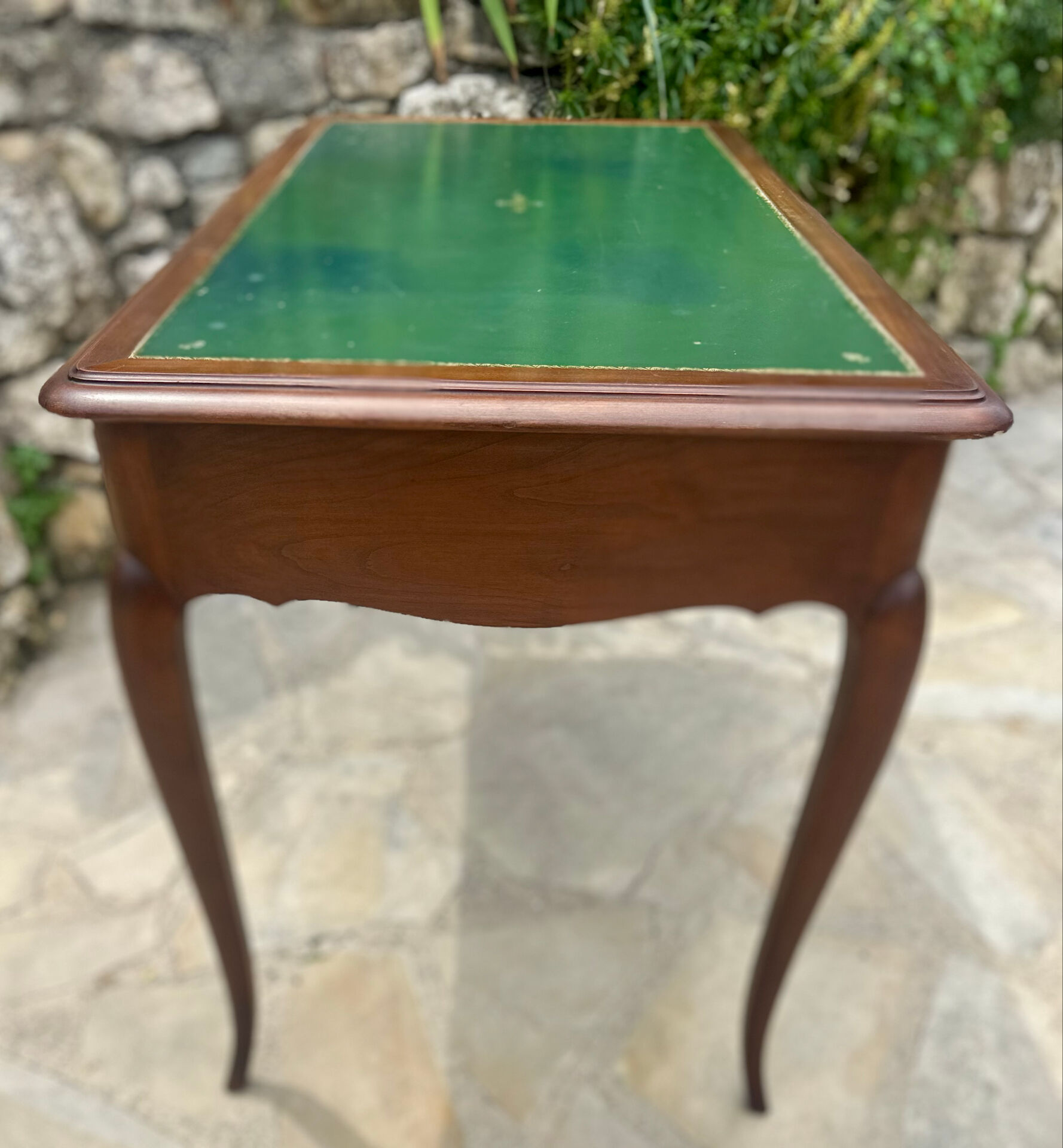 Small Flat Desk in Solid Wood in Louis XV style.