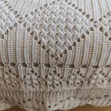 White cotton bedspread, crochet bedspread