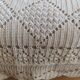 White cotton bedspread, crochet bedspread