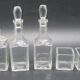 service to art-deco oiler condiments vinegar mustard pepper salt