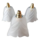 Lot de 3 baladeuses suspensions tulipes Art déco