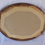 Golden art deco oval mirror 50.5x40.5 cm