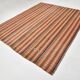 Red & Orange Bohemian Kilim Rug, 223x277Cm