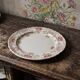 Plat de service ancien Longchamp Pâquerettes terre de fer polychrome XIXe