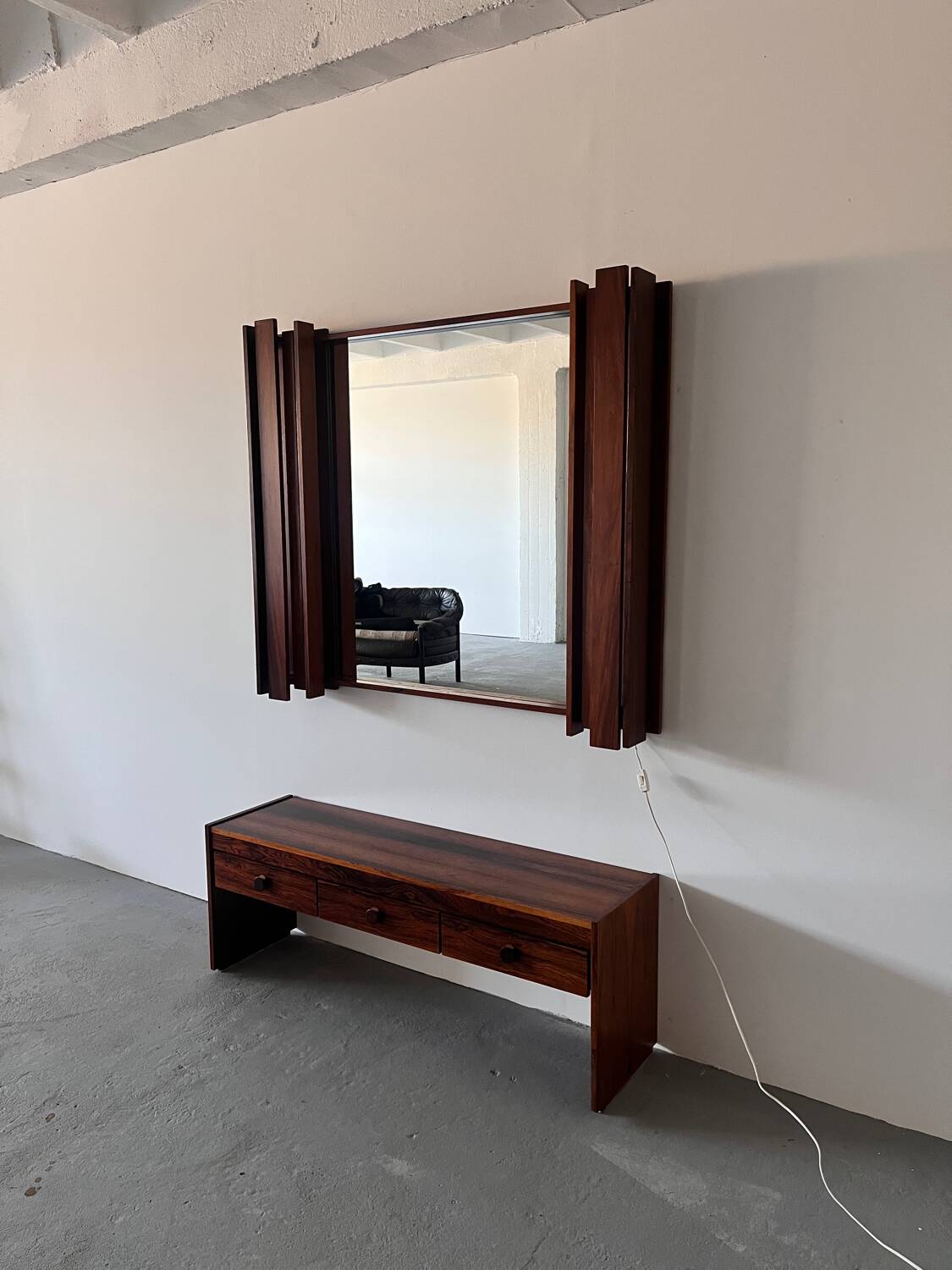 1970s Mirror with Cabinet, Norway