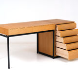 Bureau chêne modulable par Dieter Waeckerlin 1960's