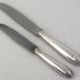 Alfénide Christofle Louvois Shell, 24 knives: 12 dinner knives + 12 cheese knives.