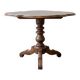 Antique wooden gueridon with a scalloped top.