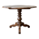 Antique wooden gueridon with a scalloped top.