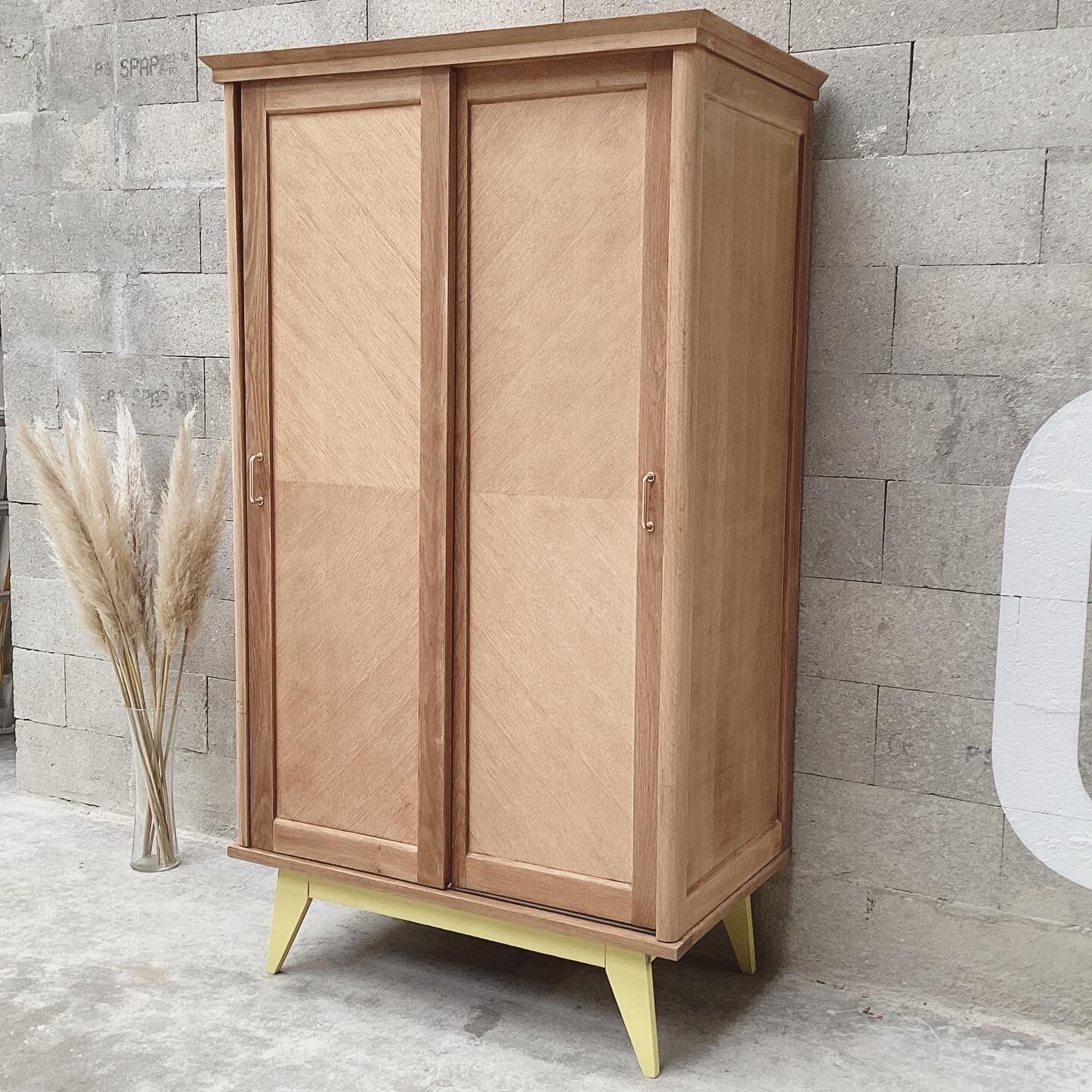 Vintage compass feet cabinet