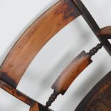 Paire de chaises Oxford anciennes, Windsor, dossier à lattes, fauteuil, orme, XIXe siècle