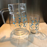 Arcopal Veronica forget-me-not carafe