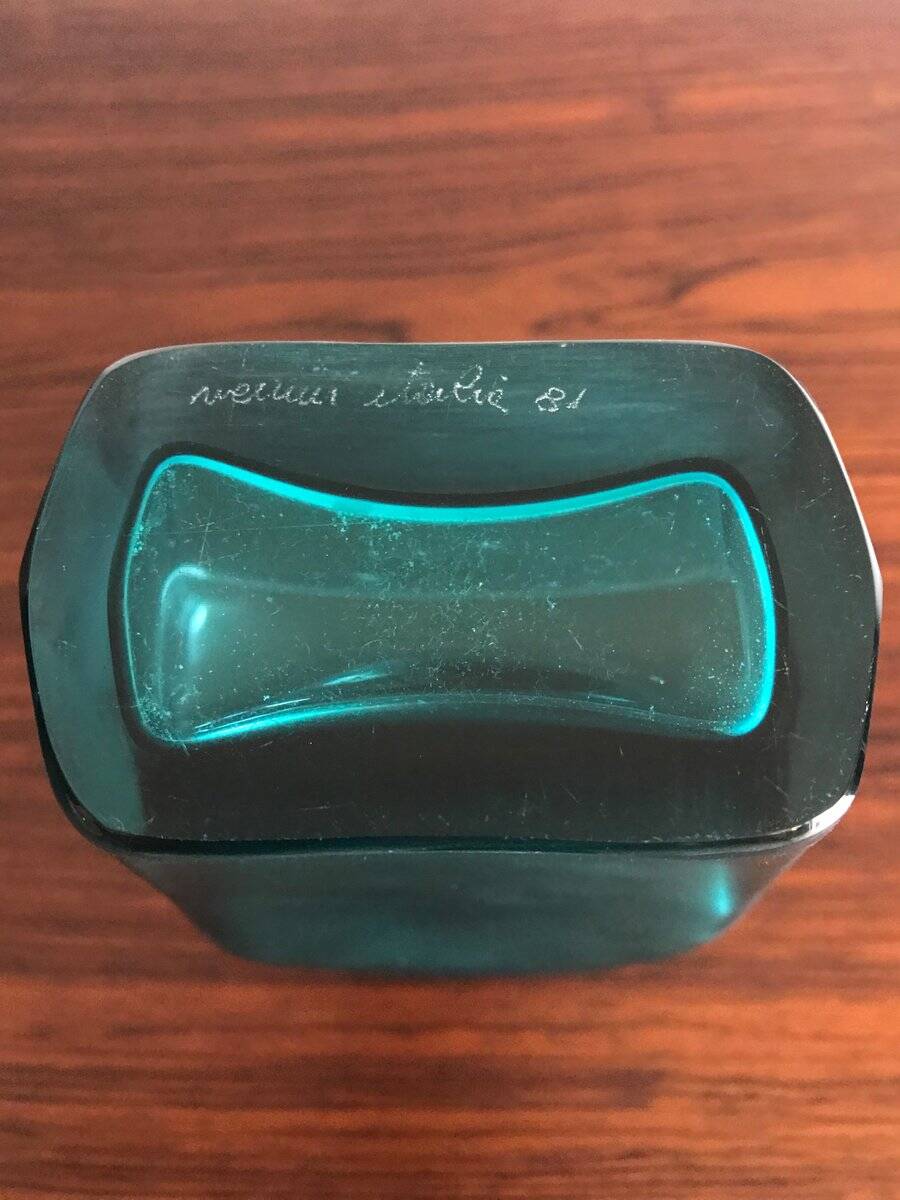 Murano Glass Incisi Series Bottle by Paolo Venini for Venini, 1981