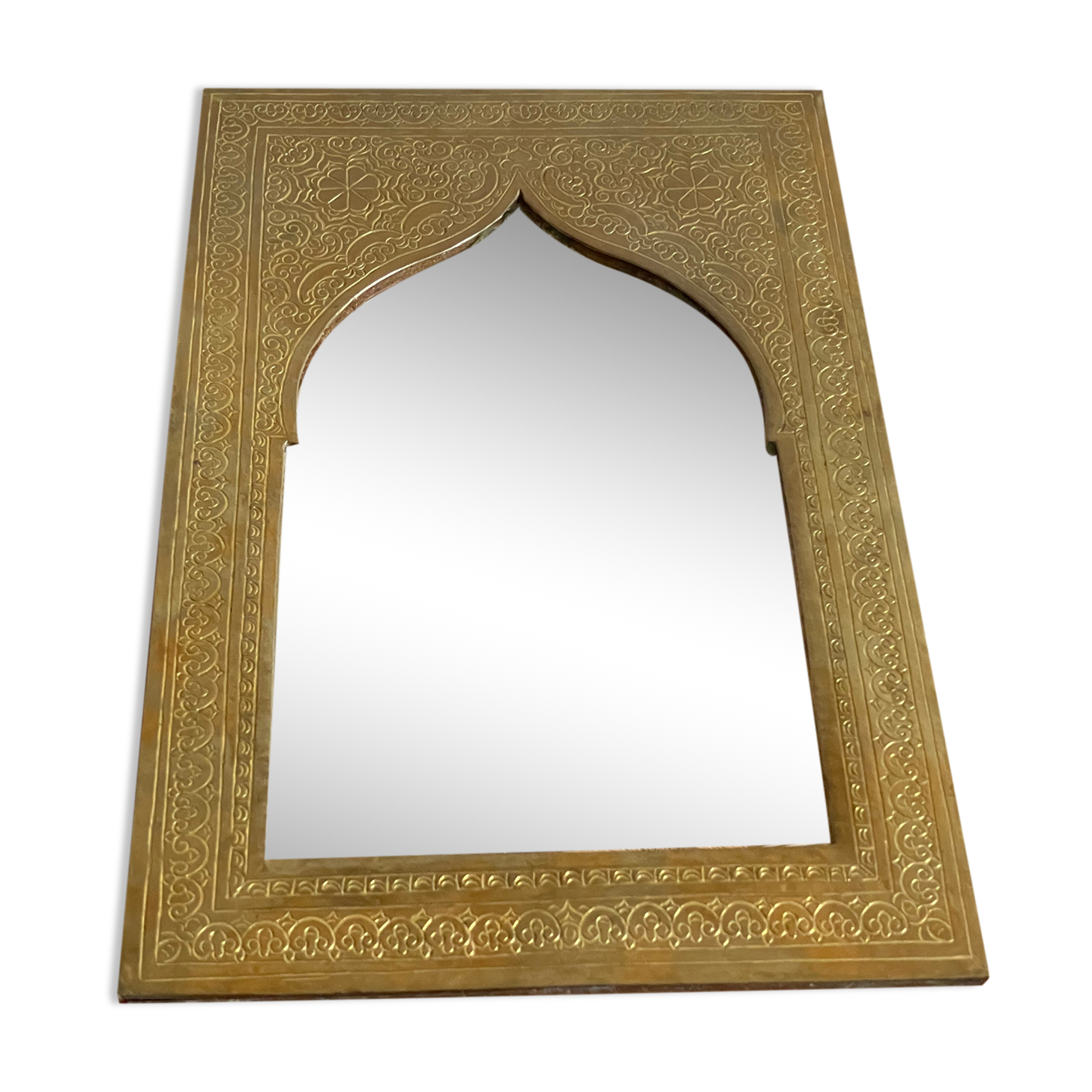 Brass mirror