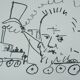 Pablo picasso: the train journey, signed quadrichromy