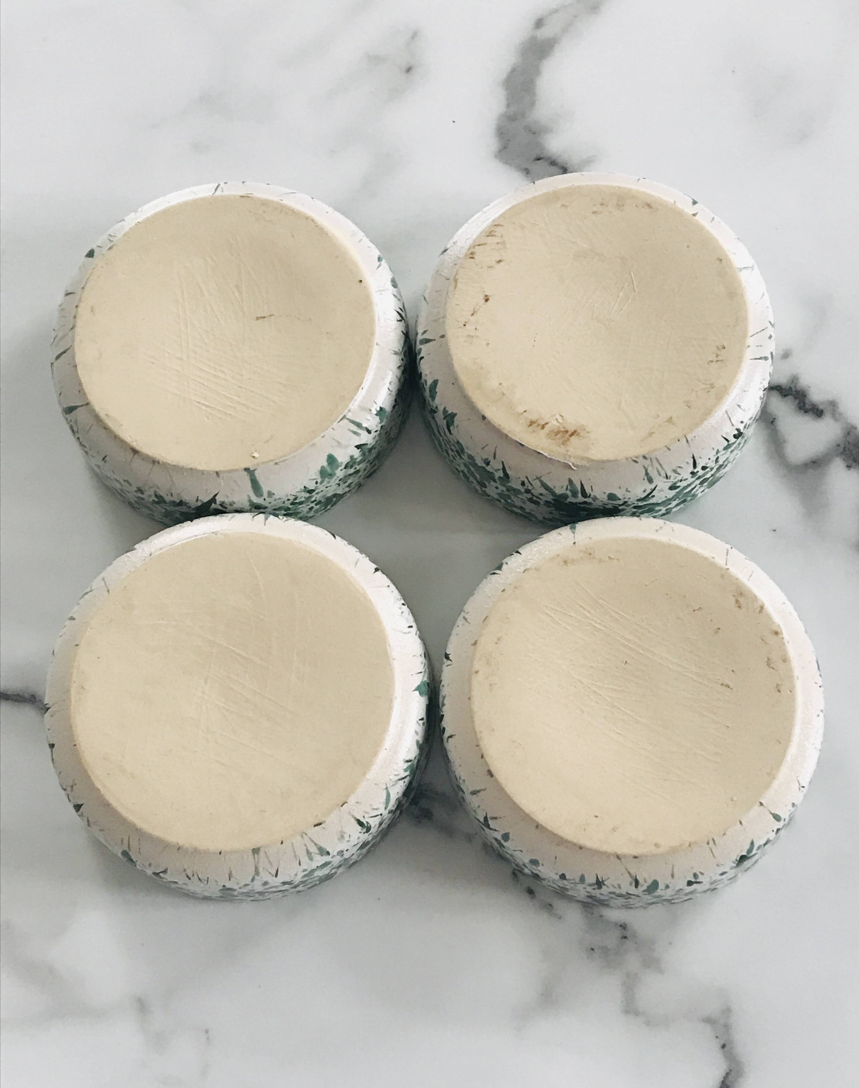 Speckled terracotta bowls