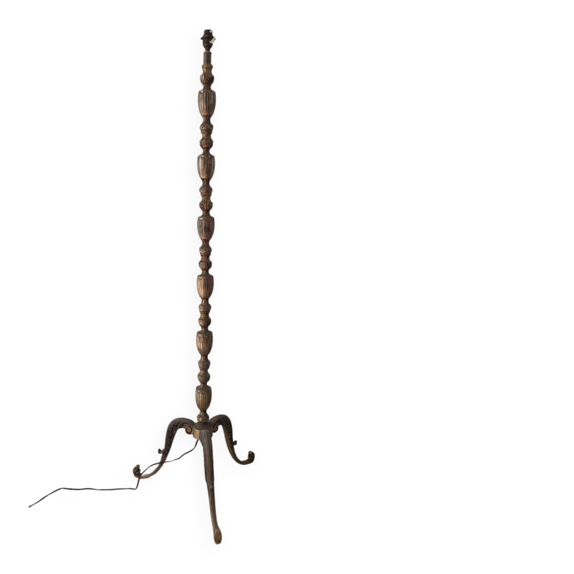 Large brass lamp base