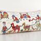 Vintage embroidered cushion cover 46x89 cm