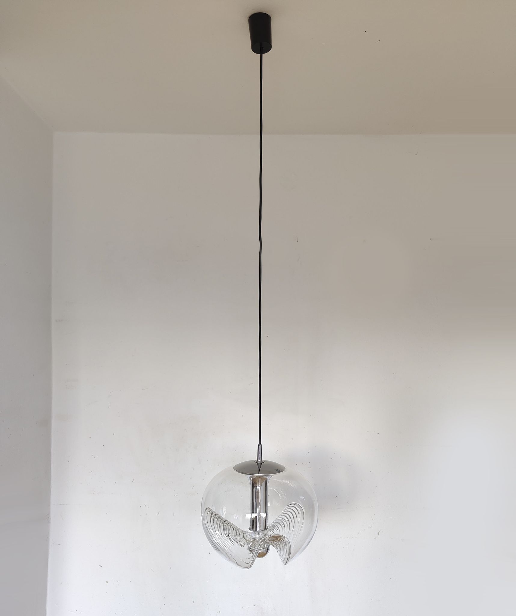 Pendant lamp "futura" by peill and putzler germany 1960s