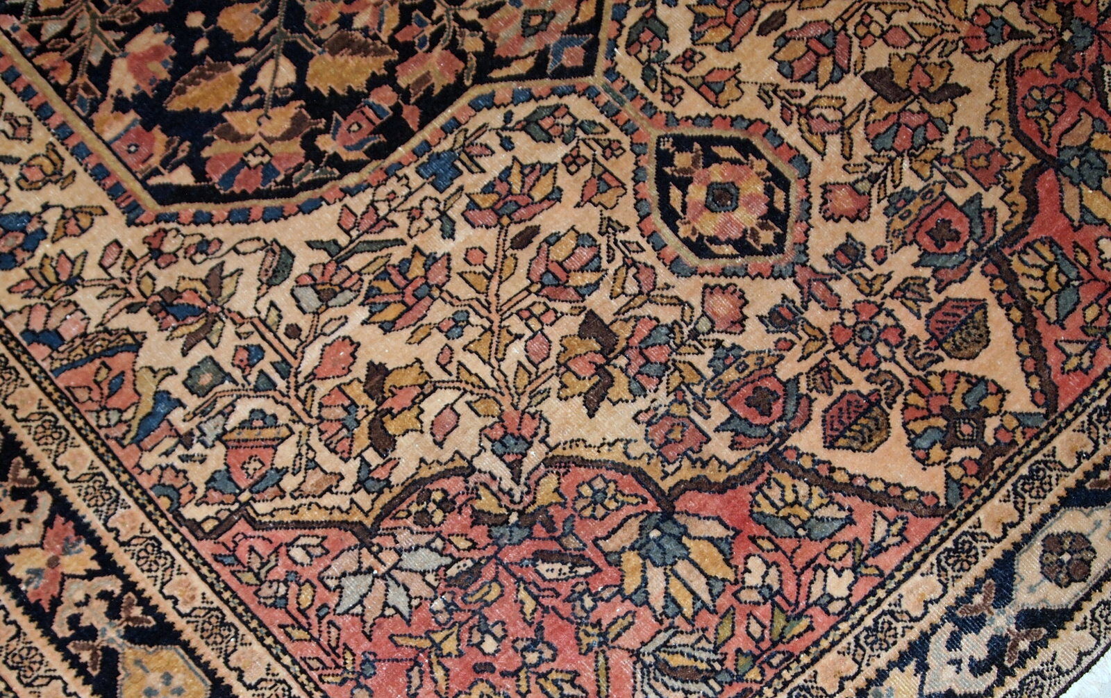 Antique Persian carpet Sarouk Farahan handmade 122cmx192cm 1900s, 1B793