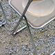 Set of 4 70s design folding chairs in smoked plexiglass and chrome metal