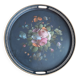 Napoleon III painted sheet metal round serving tray