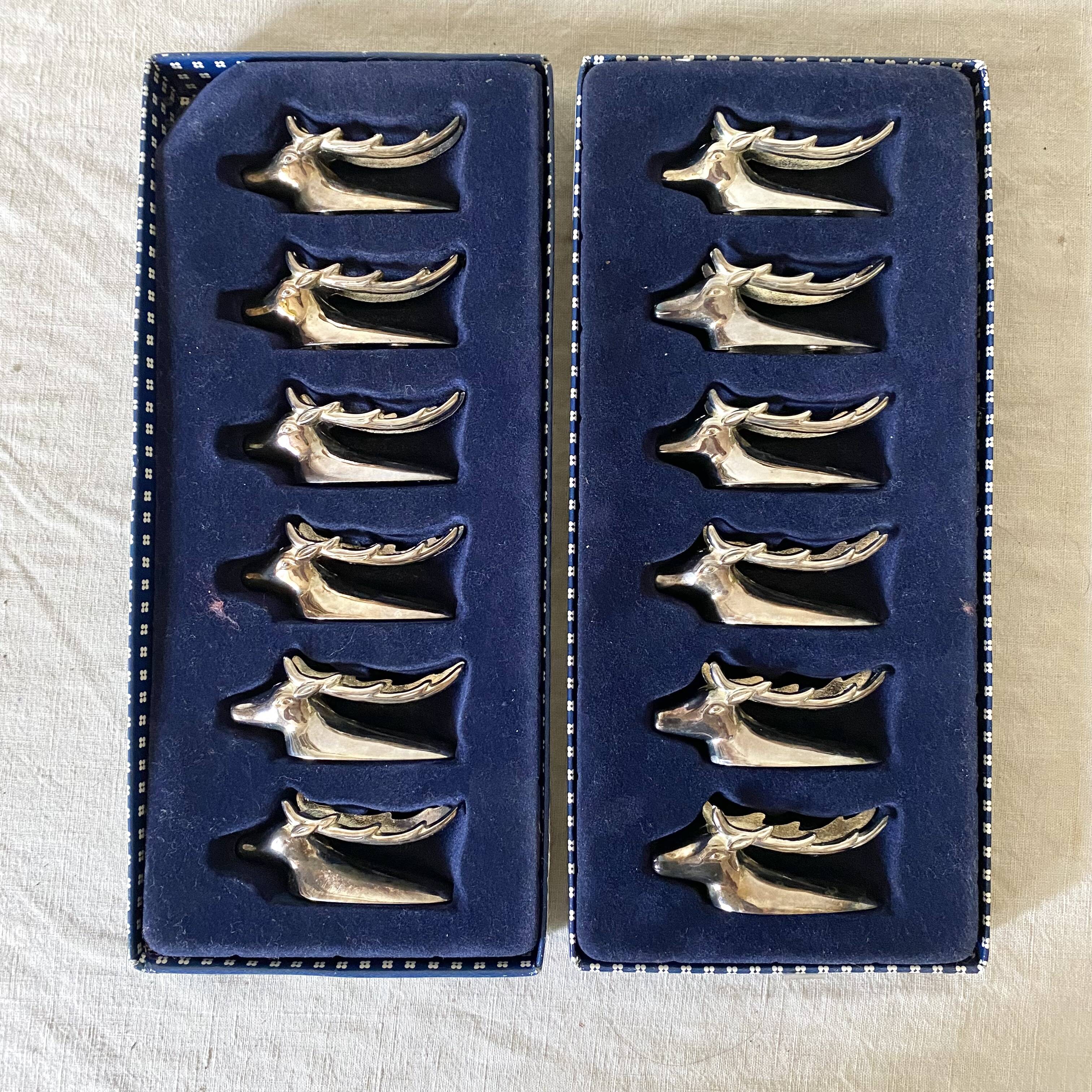 Vintage deer head knife holders