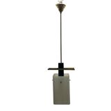 Opaline Glass Brass Light Pendant 1950’s