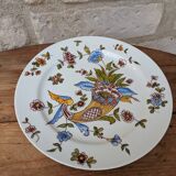 Very beautiful old plate decorated with a cornucopia, hand-painted, Limoges