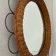 Miroir vintage en rotin