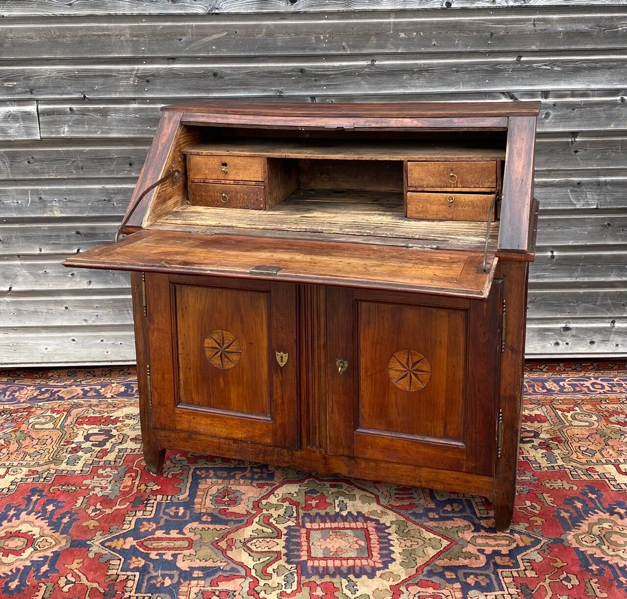 Meuble scriban en merisier d’époque louis xvi xviii eme siècle