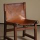 Paco Muñoz, Pair of lounge hunting armchairs, model "Riaza", leather and walnut, 1960