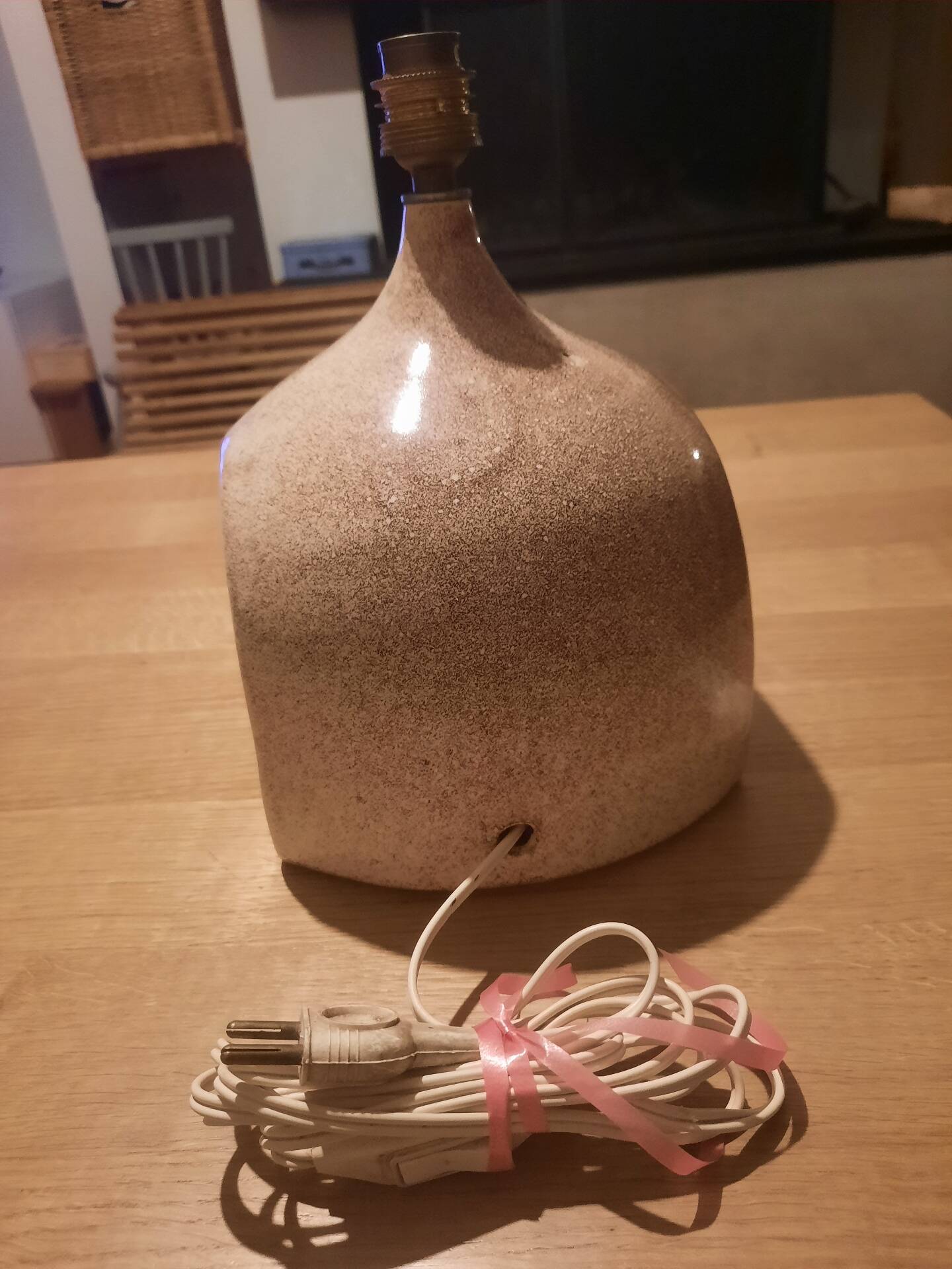 1970s ceramic lamp base