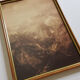 Old silver photo, massif des Ecrins, sepia tones, framed 36 x 25 cm