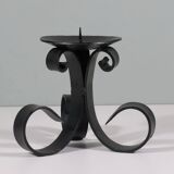 Hand forged vintage candlestick for large candle.