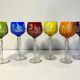 Tableware, set of six XXth century crystal Roemer glasses.