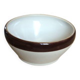Two-tone vintage stoneware salad bowl from Digoin.