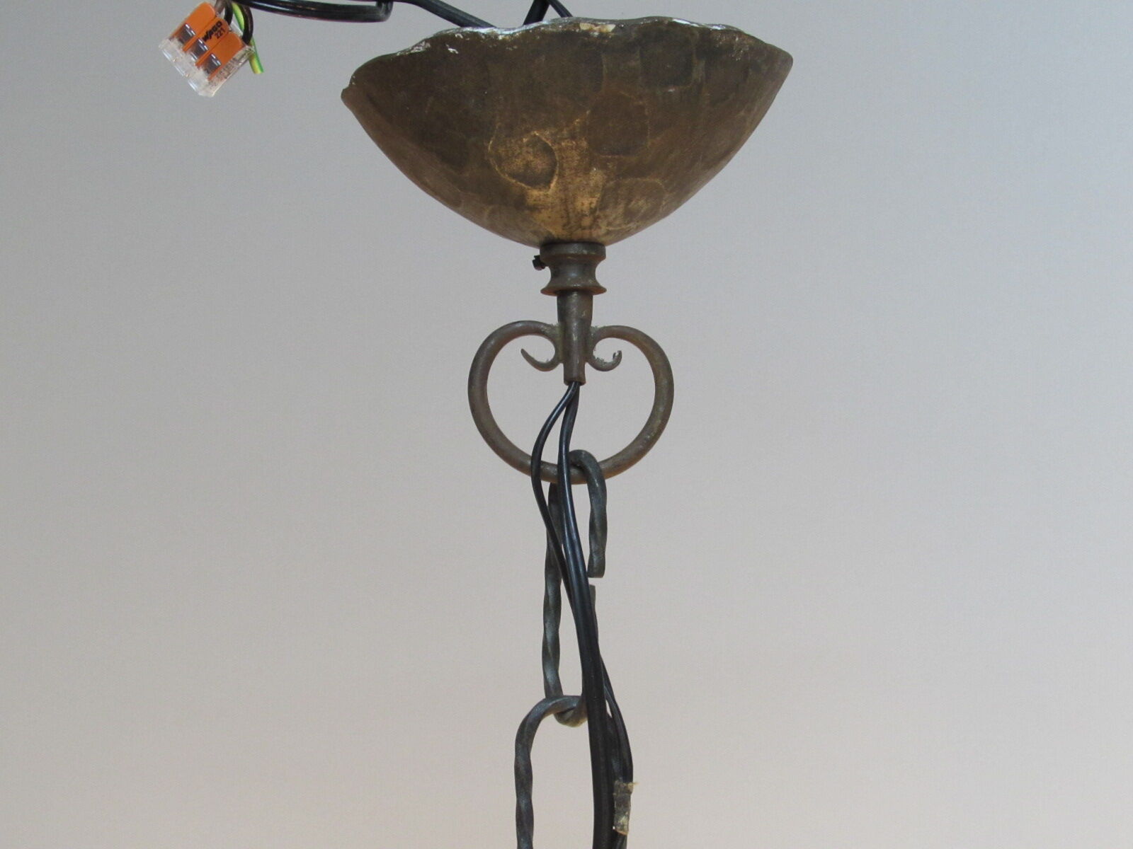 Lustre en fer forgé des années 40