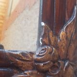 Old wooden and stucco mirror -- 49, 5 cm x 43, 5 cm