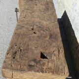 Very old oak carpenter's workbench - A charming piece of trade furniture.