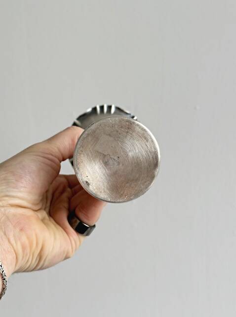 Small metal bud vase