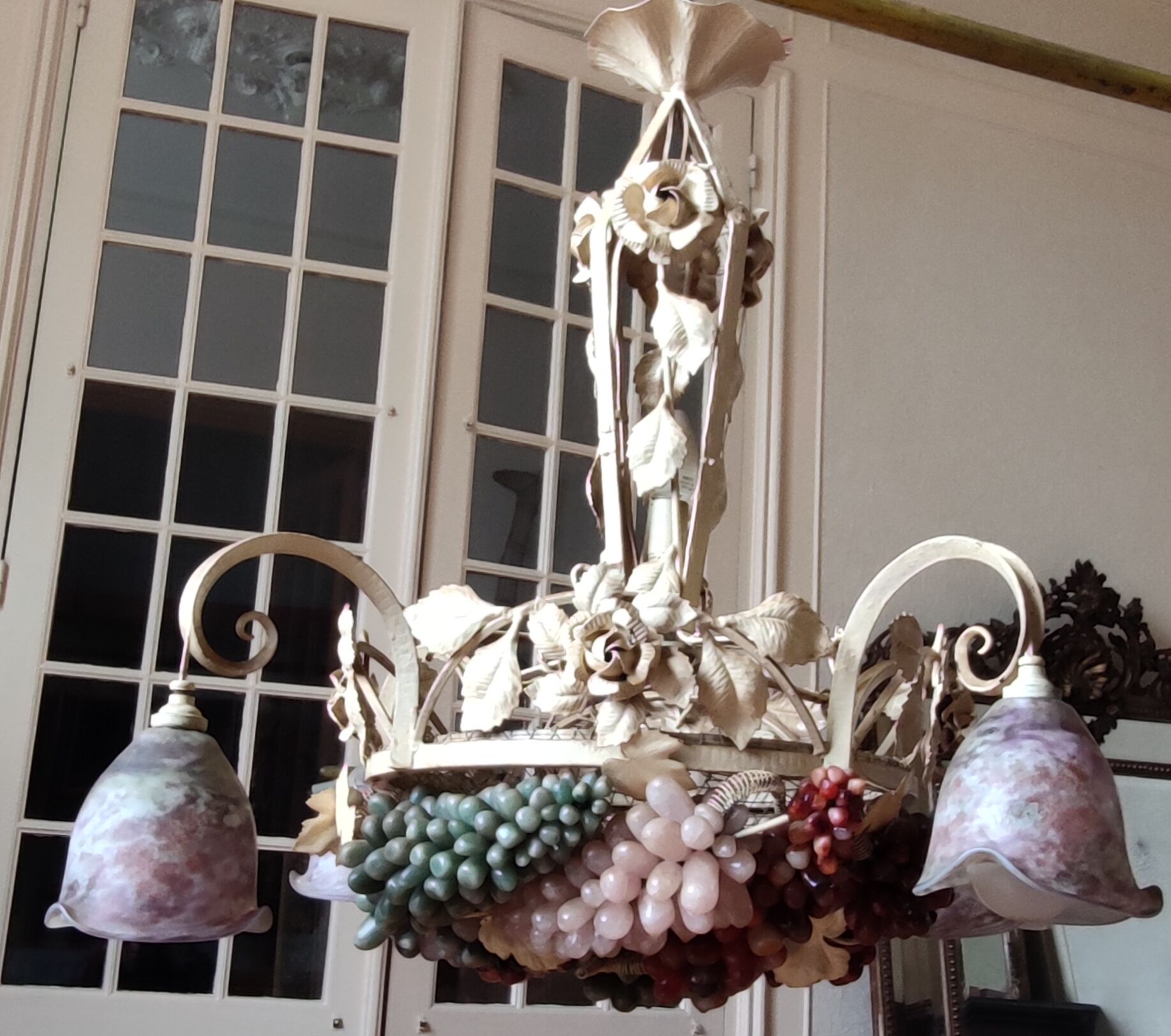 Chandelier Murano bunches of grapes