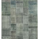 Handmade turkish overdyed 200 cm x 300 cm grey patchwork carpet