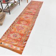 Orange Beige Turkish Runner Rug 80x369Cm SK 23759