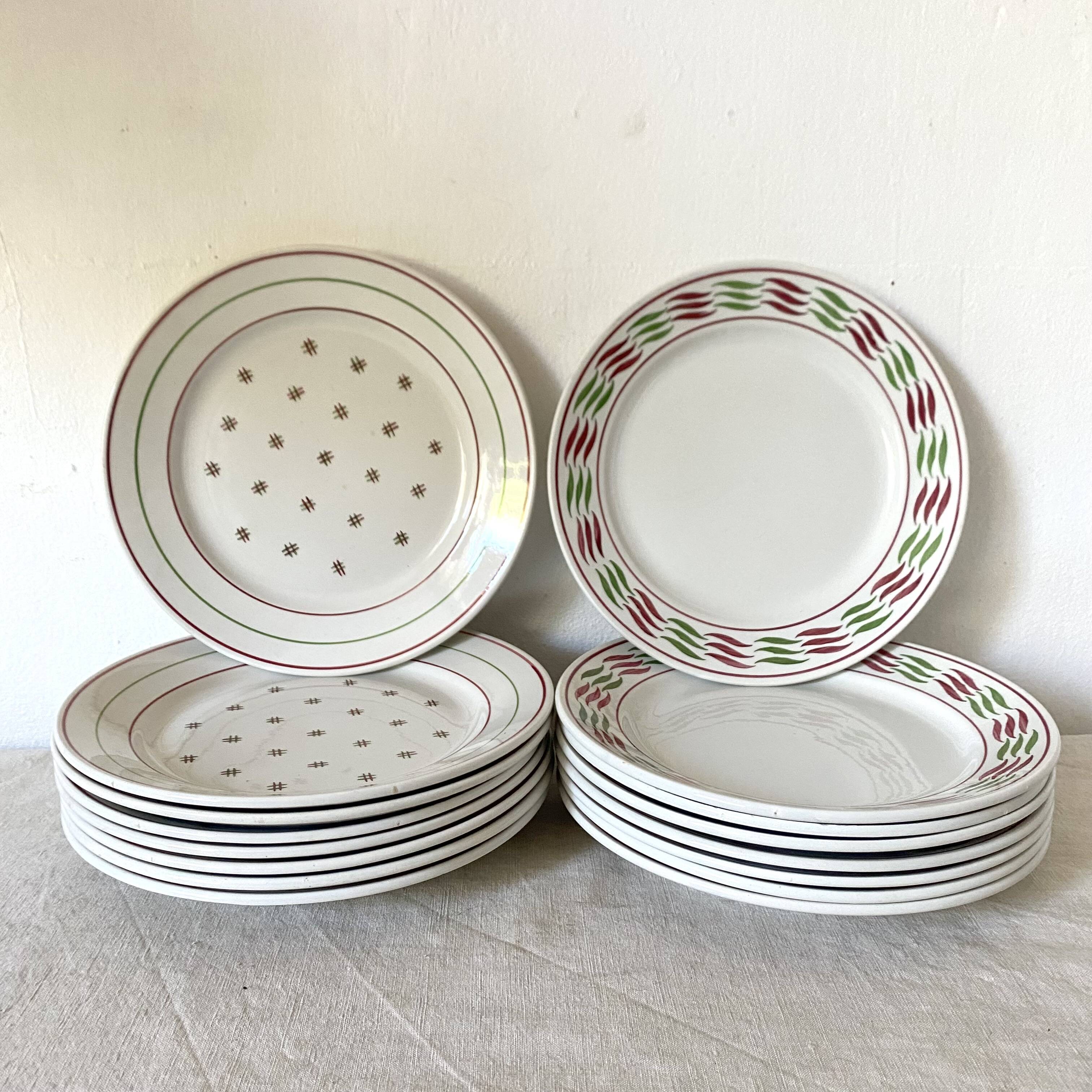 Luneville Yveline and Mery plates x16
