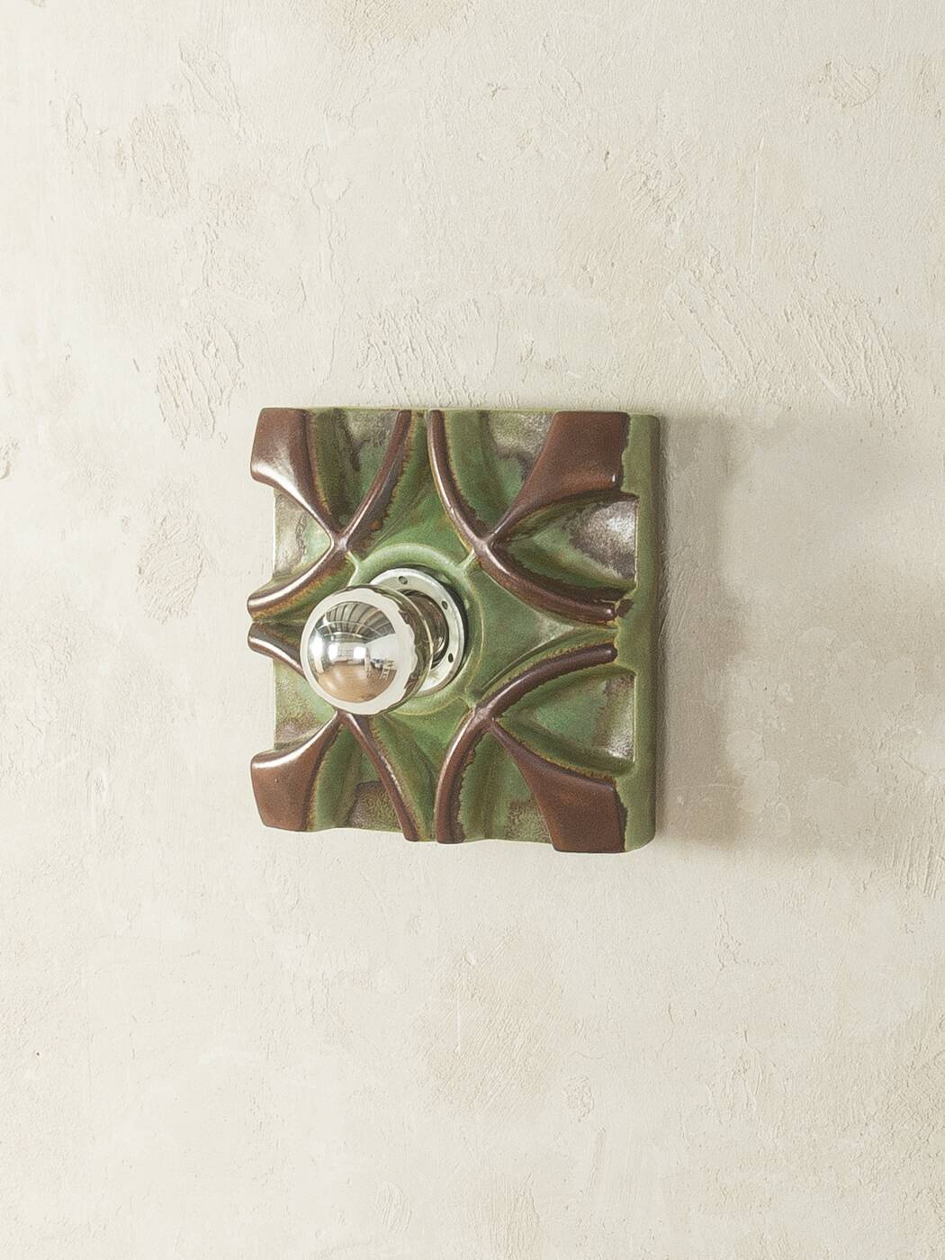 Ceramic wall lamp by Honsel, 1970s, Fat Lava glaze