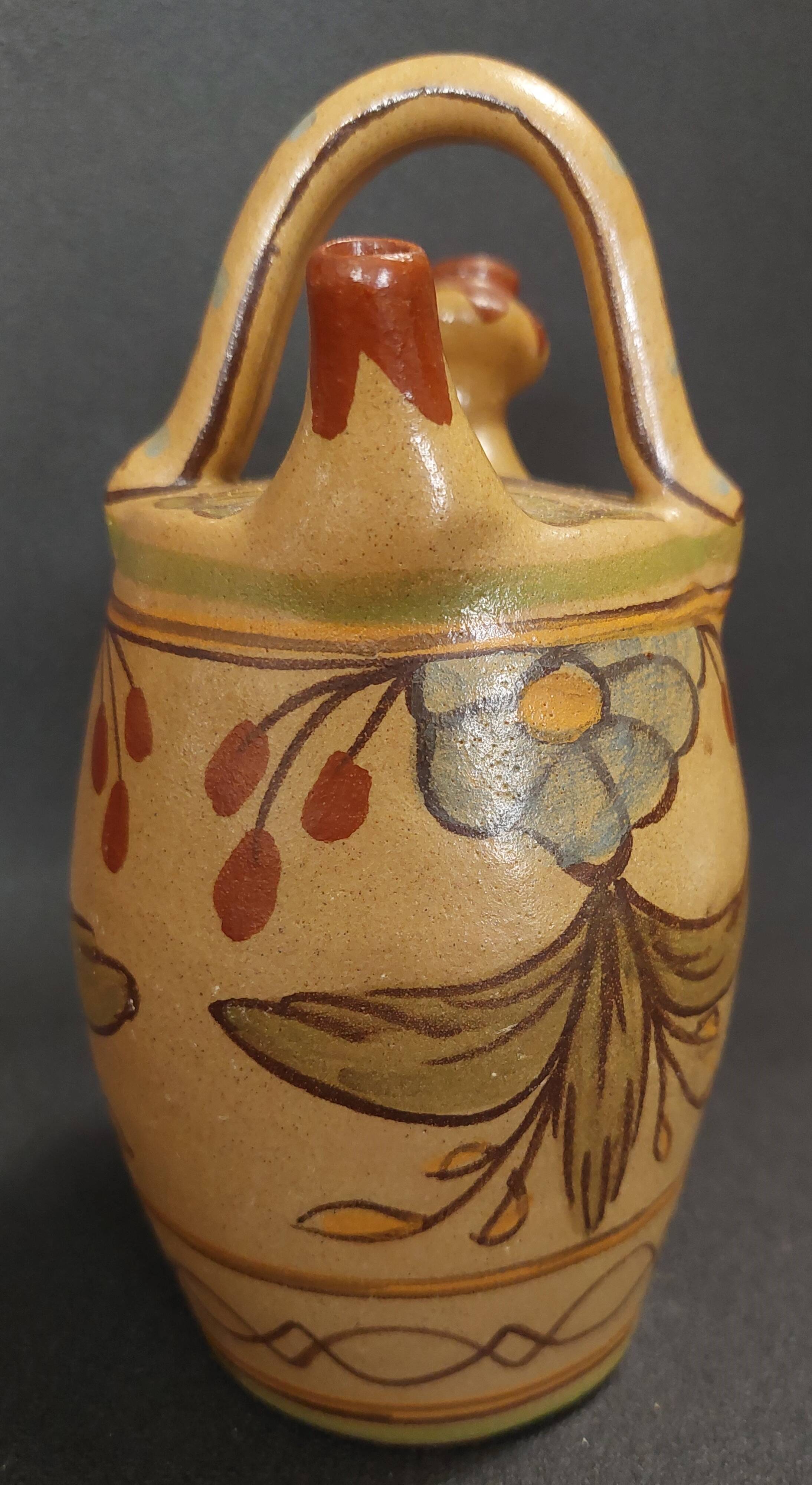 Ceramic carafe chevrette Portugal Olaria de Almancil Algarve pottery